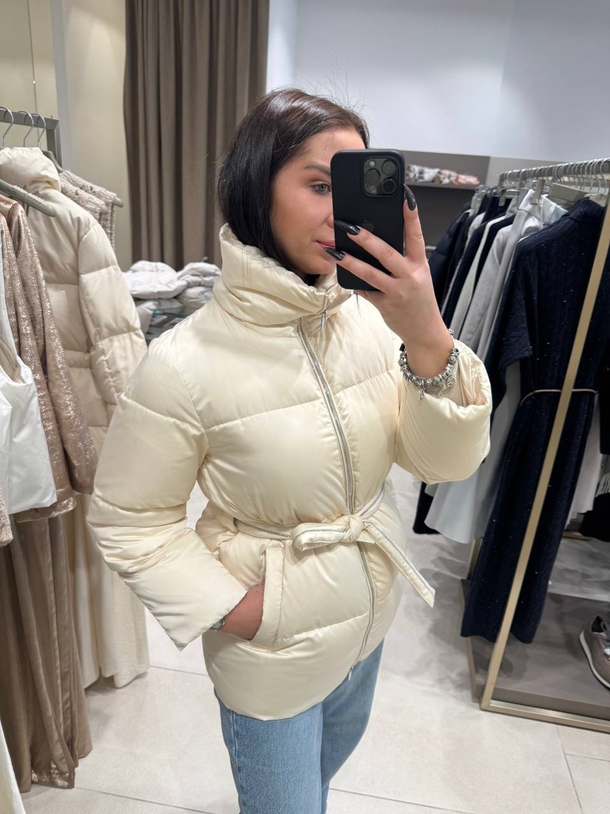 PESERICO Down jacket side view - Women's luxury Clothes