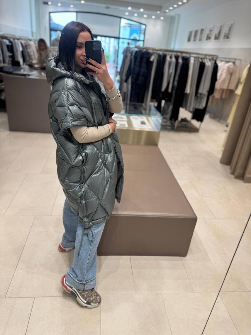 PESERICO Down jacket side view - Women's luxury Clothes