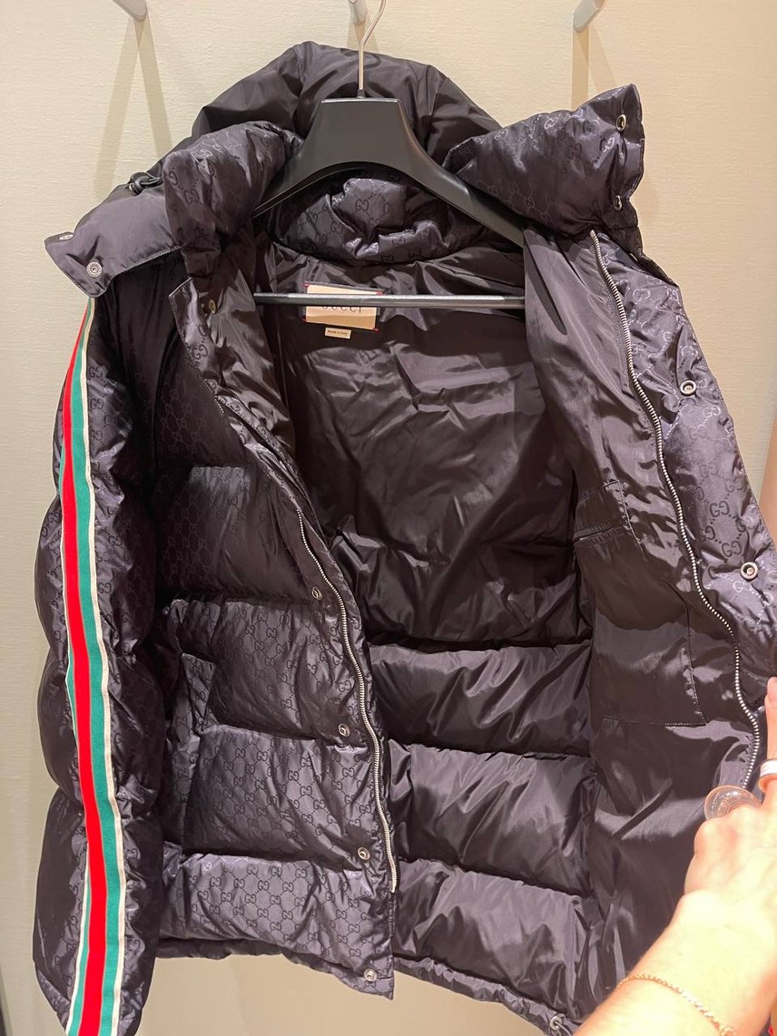 GUCCI Down jacket side view - Men's luxury Clothes
