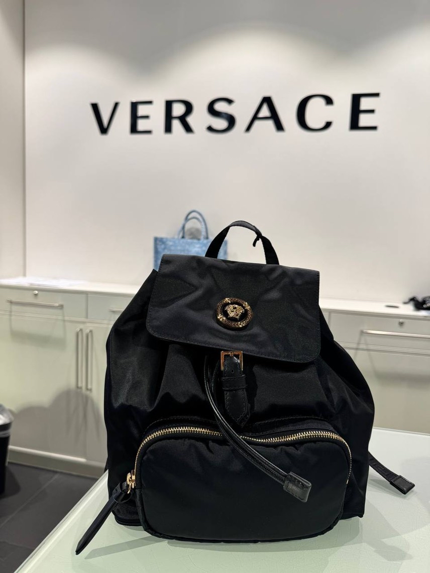 VERSACE Backpack front view - unisex luxury Bags