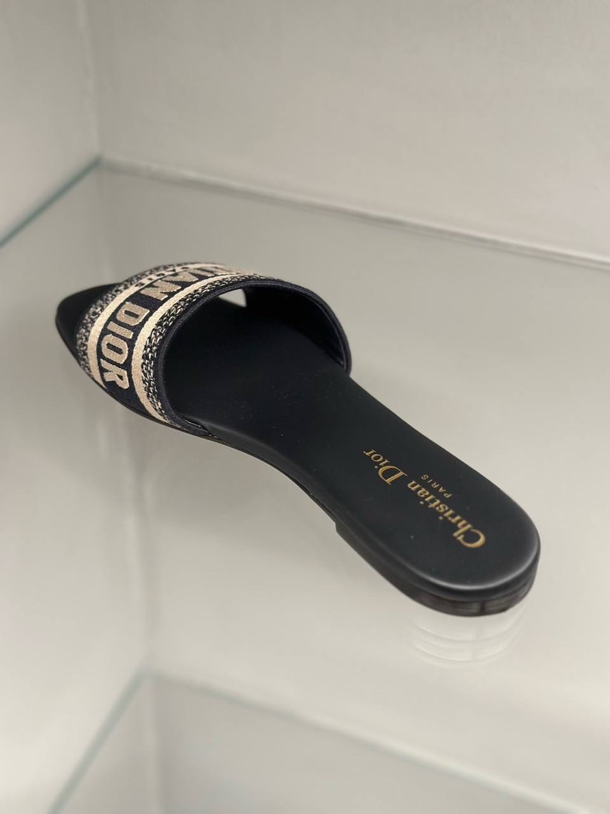 DIOR Slides side view - Women's luxury Shoes