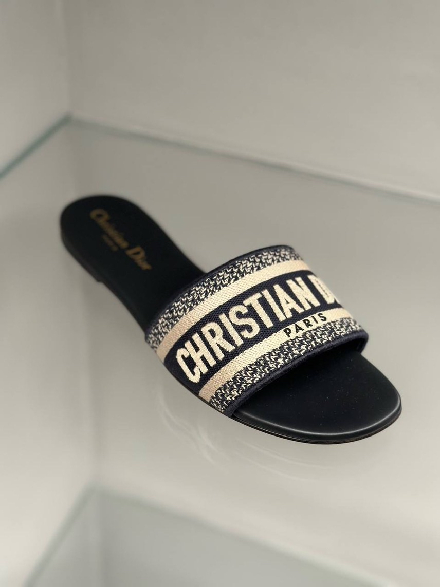 DIOR Slides front view - Women's luxury Shoes