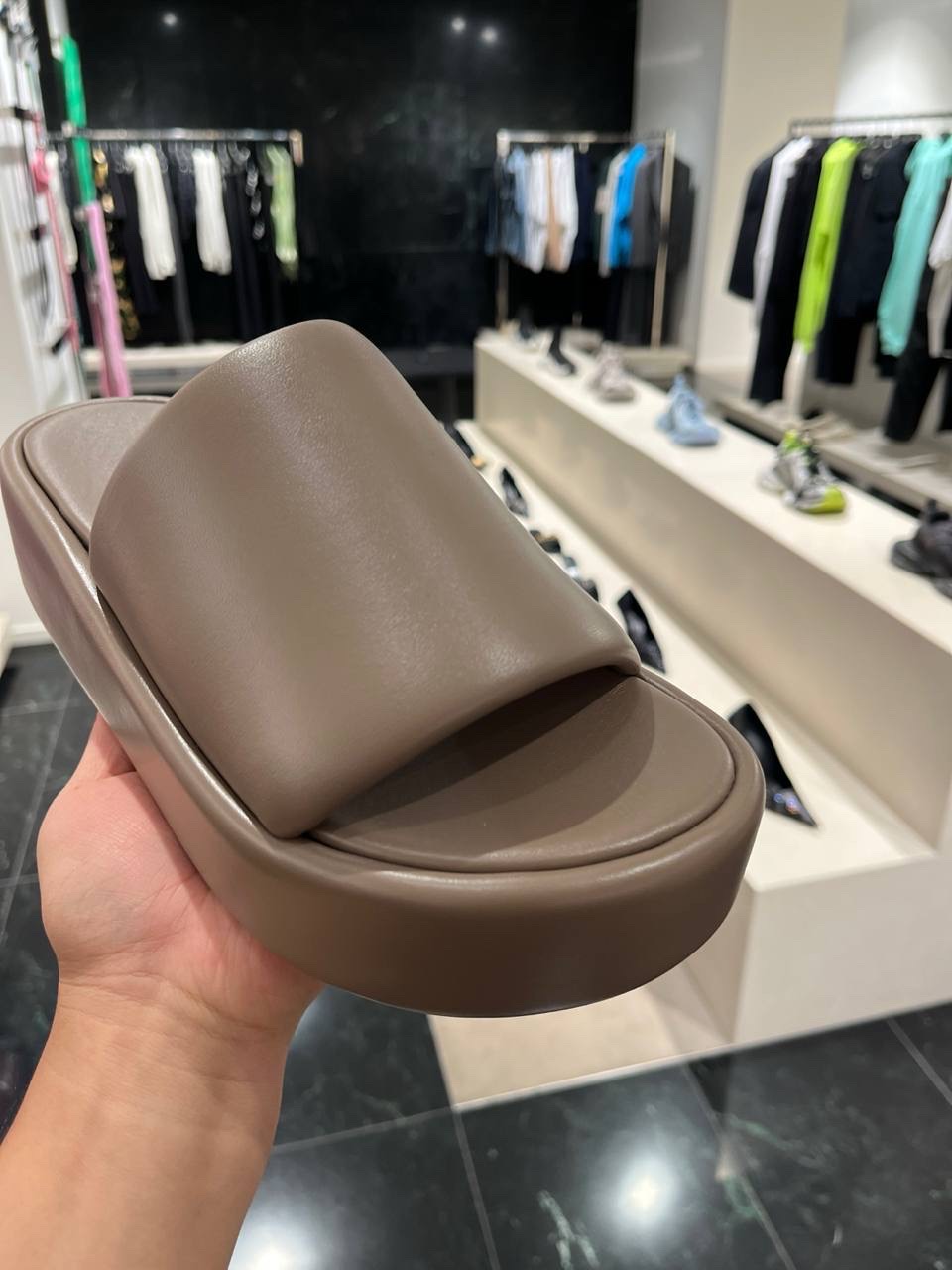BALENCIAGA Slides side view - Women's luxury Shoes
