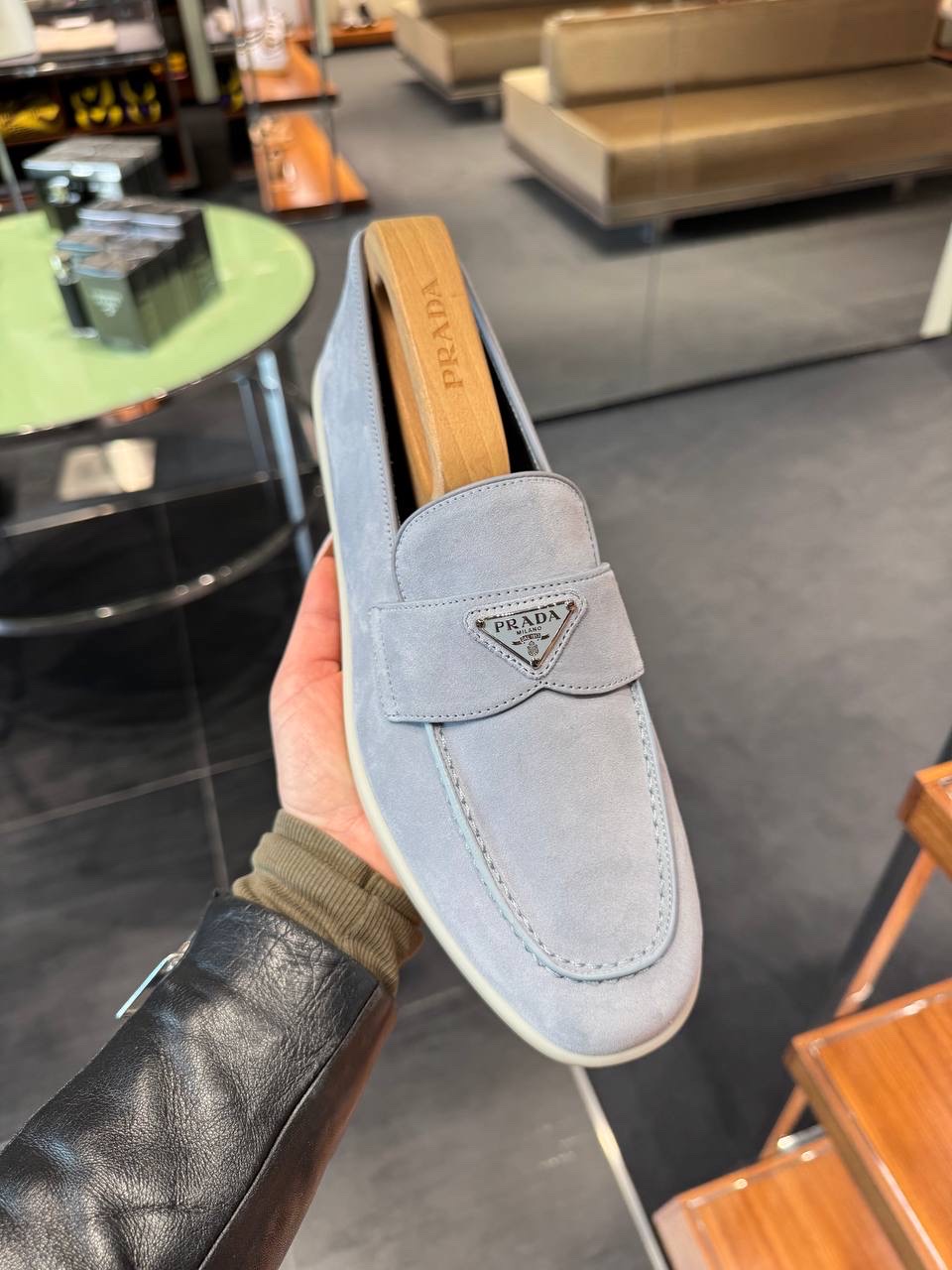 PRADA Moccasins side view - Men's luxury Shoes