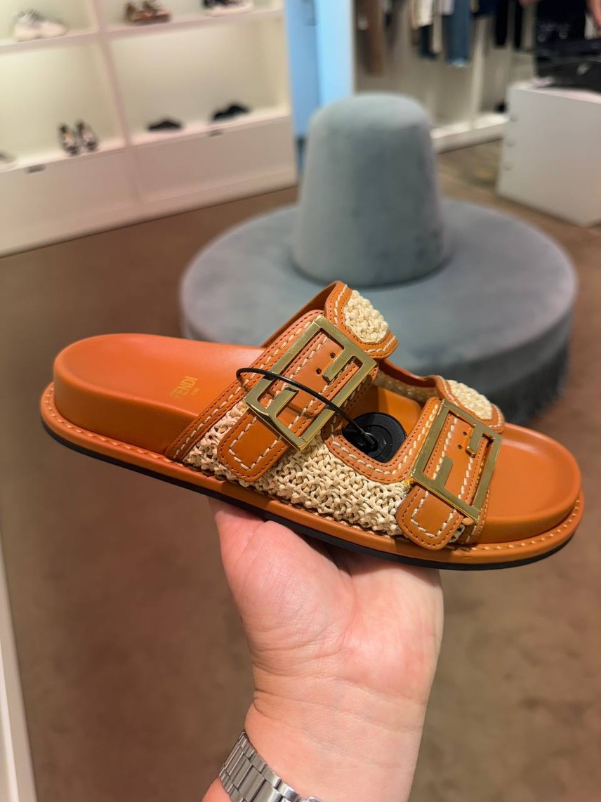 FENDI Slides side view - Women's luxury Shoes