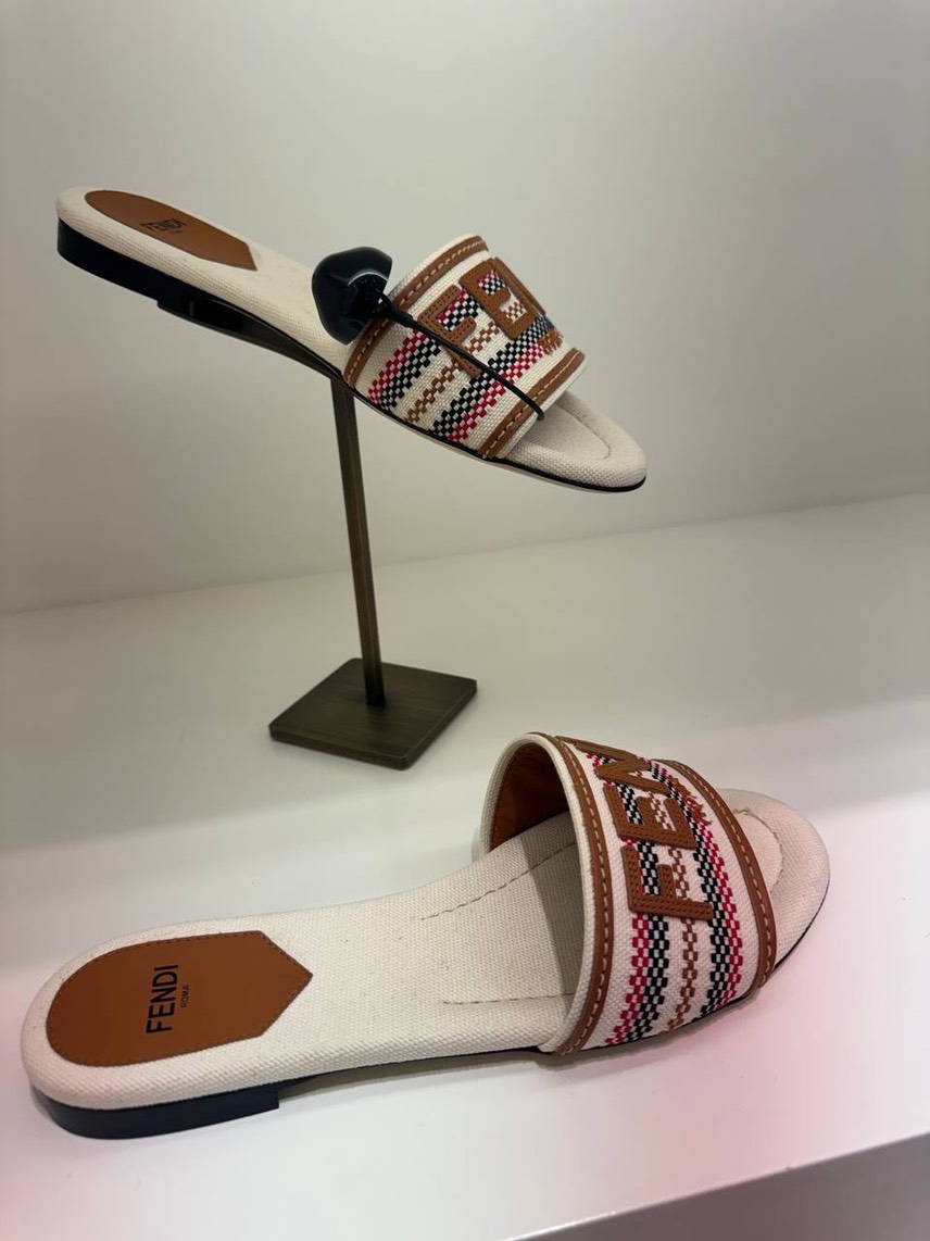 FENDI Slides side view - Women's luxury Shoes
