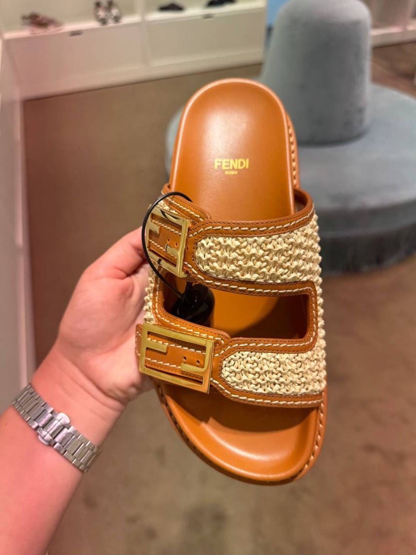 FENDI Slides side view - Women's luxury Shoes