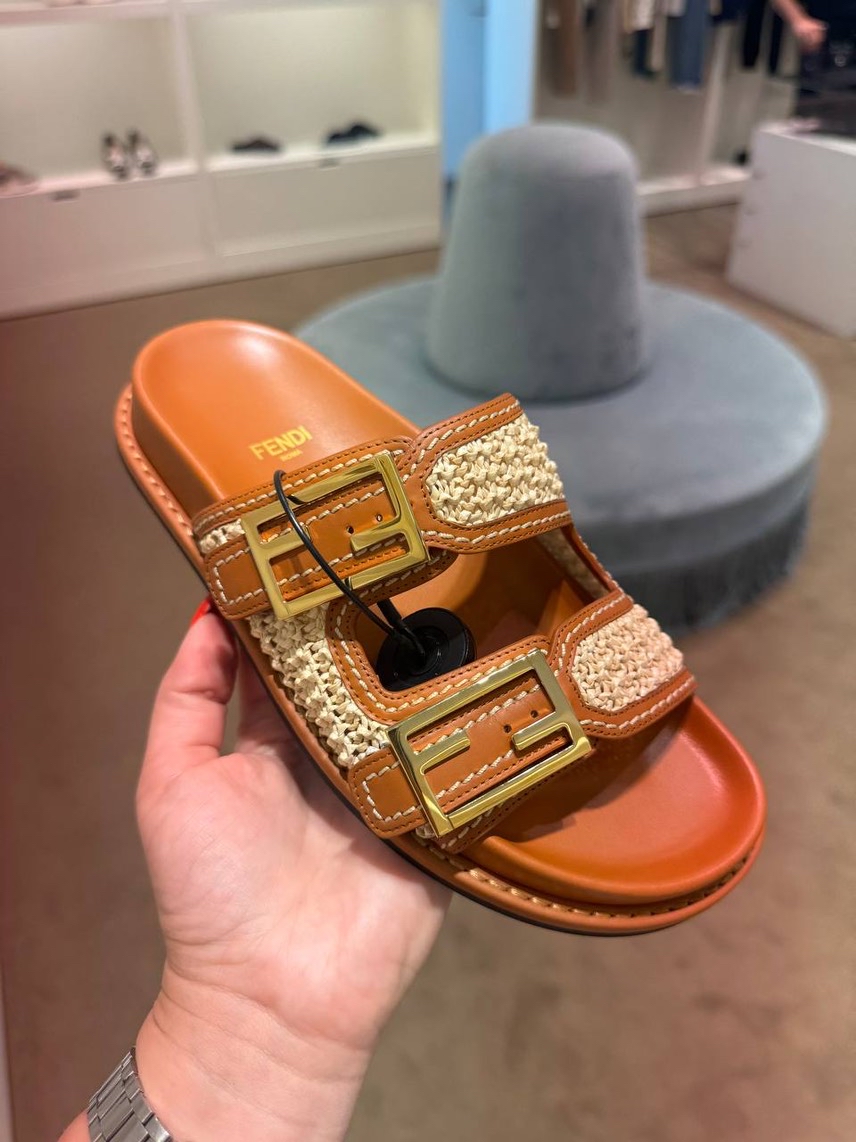 FENDI Slides side view - Women's luxury Shoes