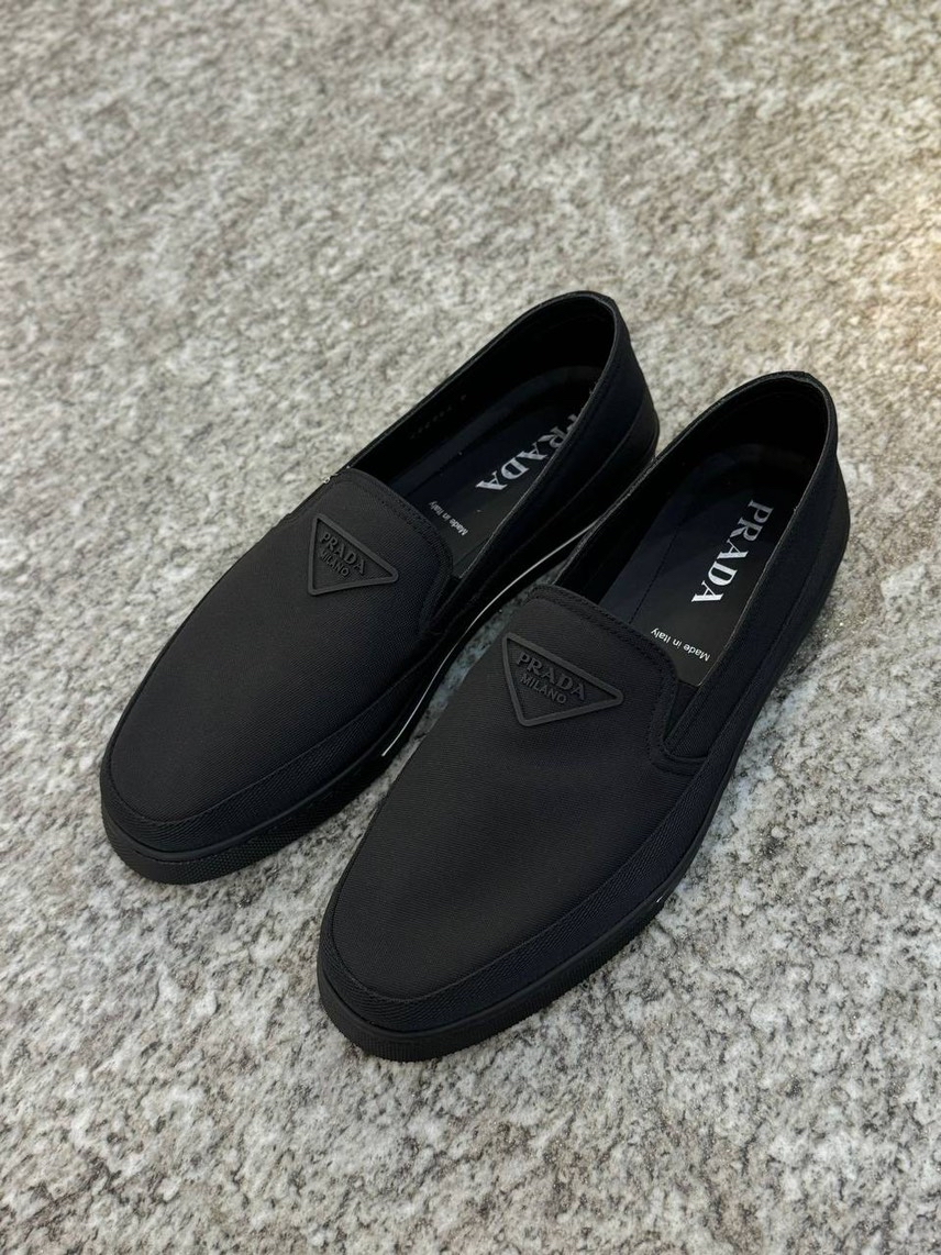 PRADA Moccasins front view - Men's luxury Shoes