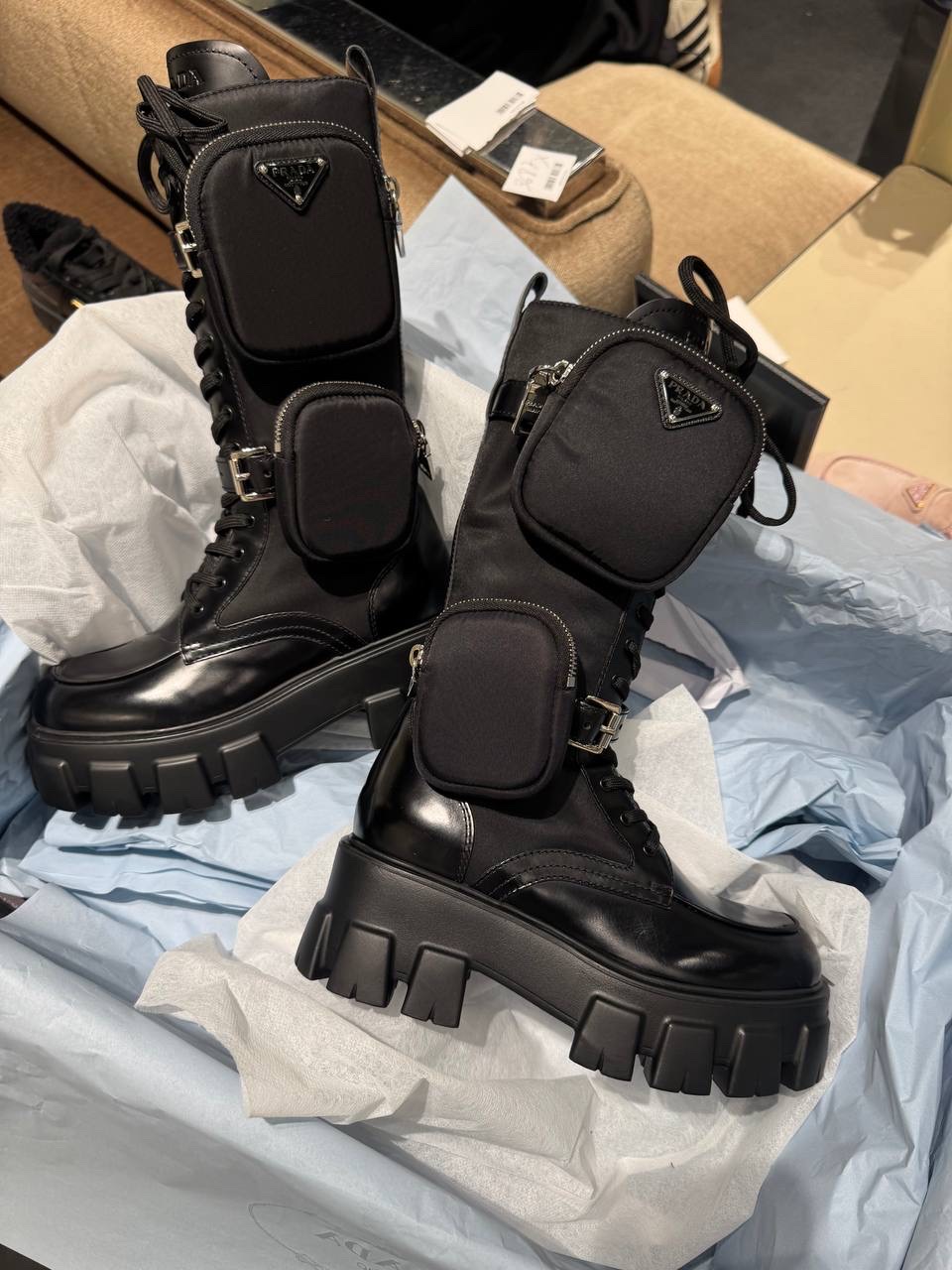 PRADA Boots side view - Women luxury Shoes