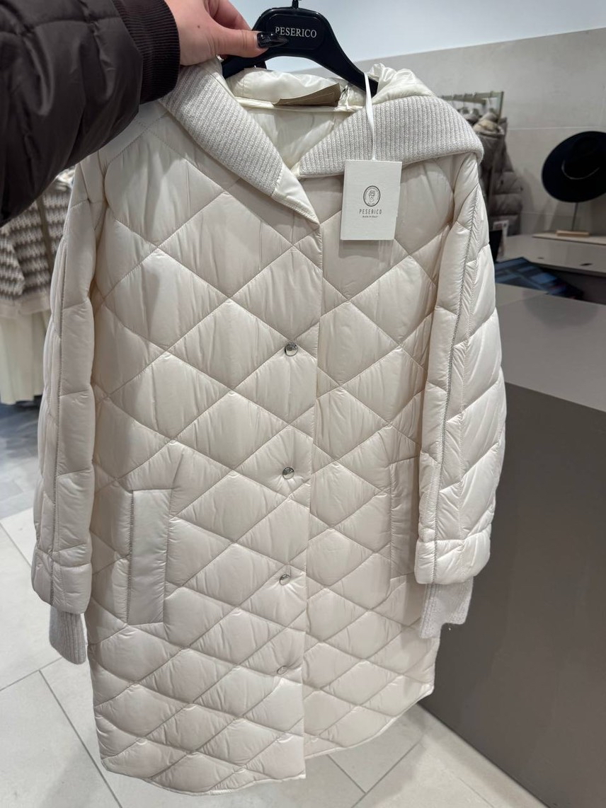 PESERICO Down jacket side view - Women's luxury Clothes