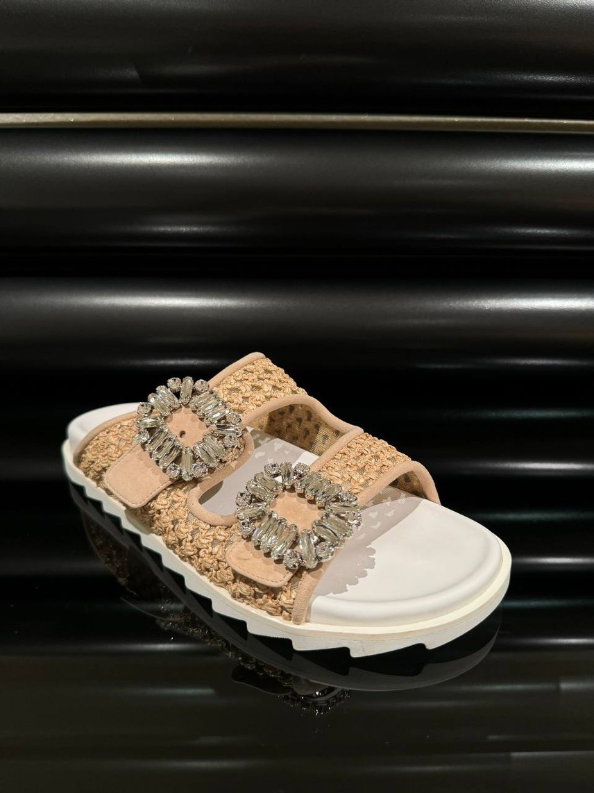ROGER VIVIER Slides front view - Women's luxury Shoes
