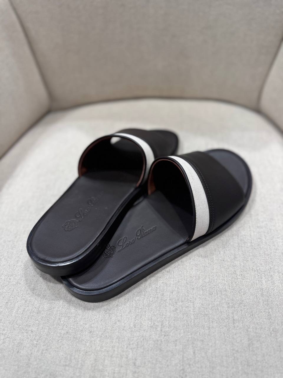 LORO PIANA Slides side view - Men's luxury Shoes