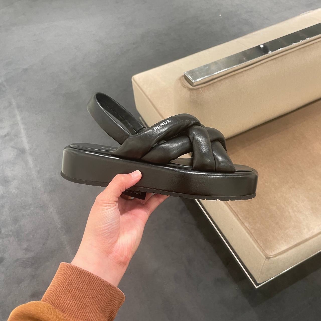 PRADA Sandals side view - Women's luxury Shoes