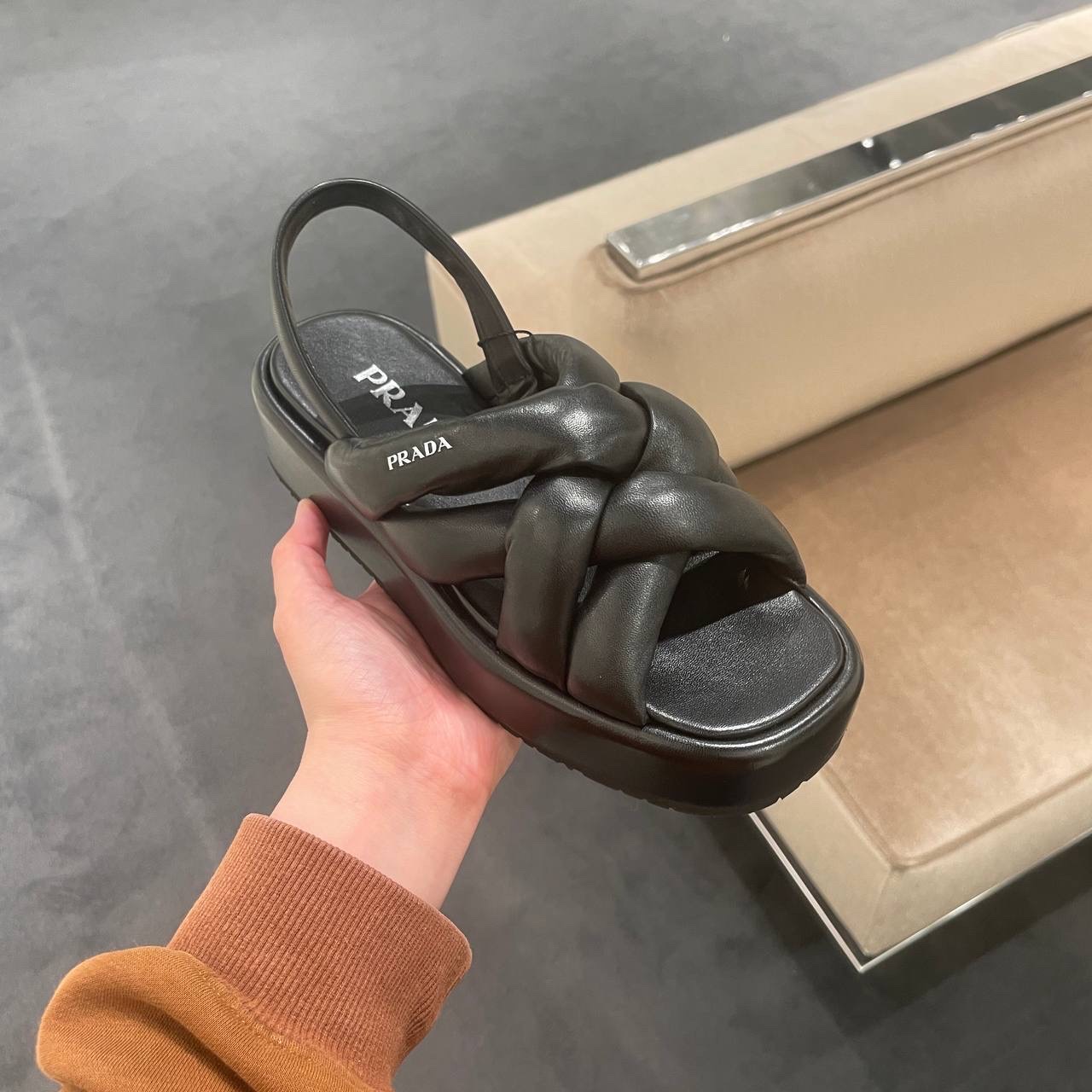 PRADA Sandals front view - Women's luxury Shoes