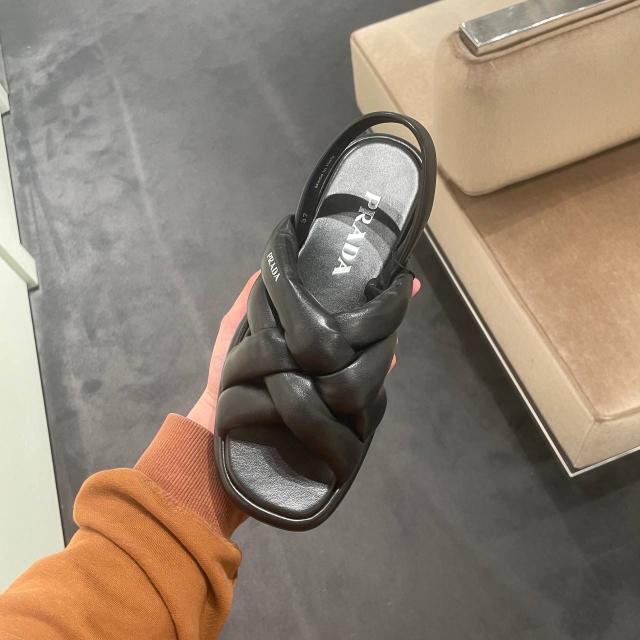 PRADA Sandals side view - Women's luxury Shoes