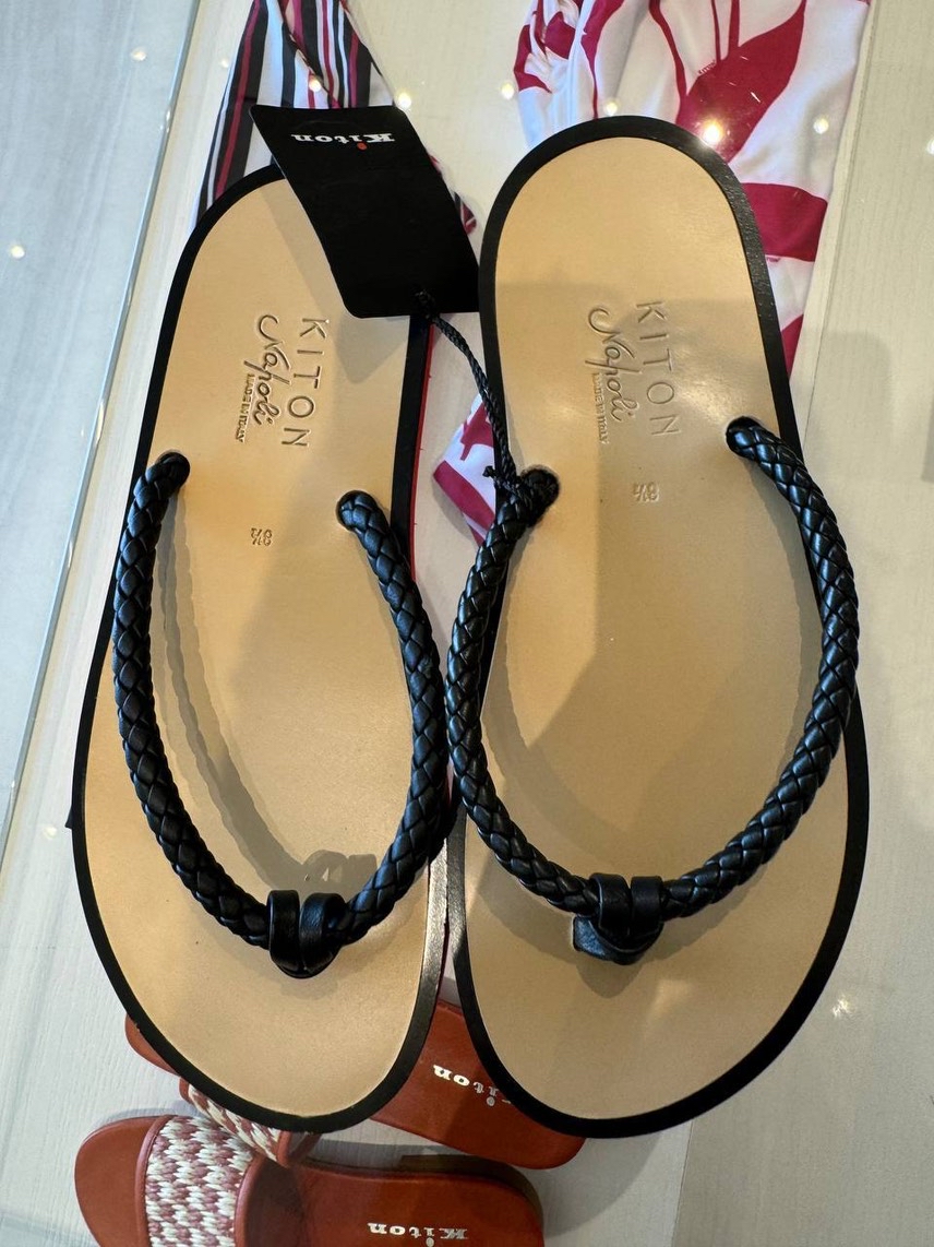 KITON Slides side view - Men's luxury Shoes