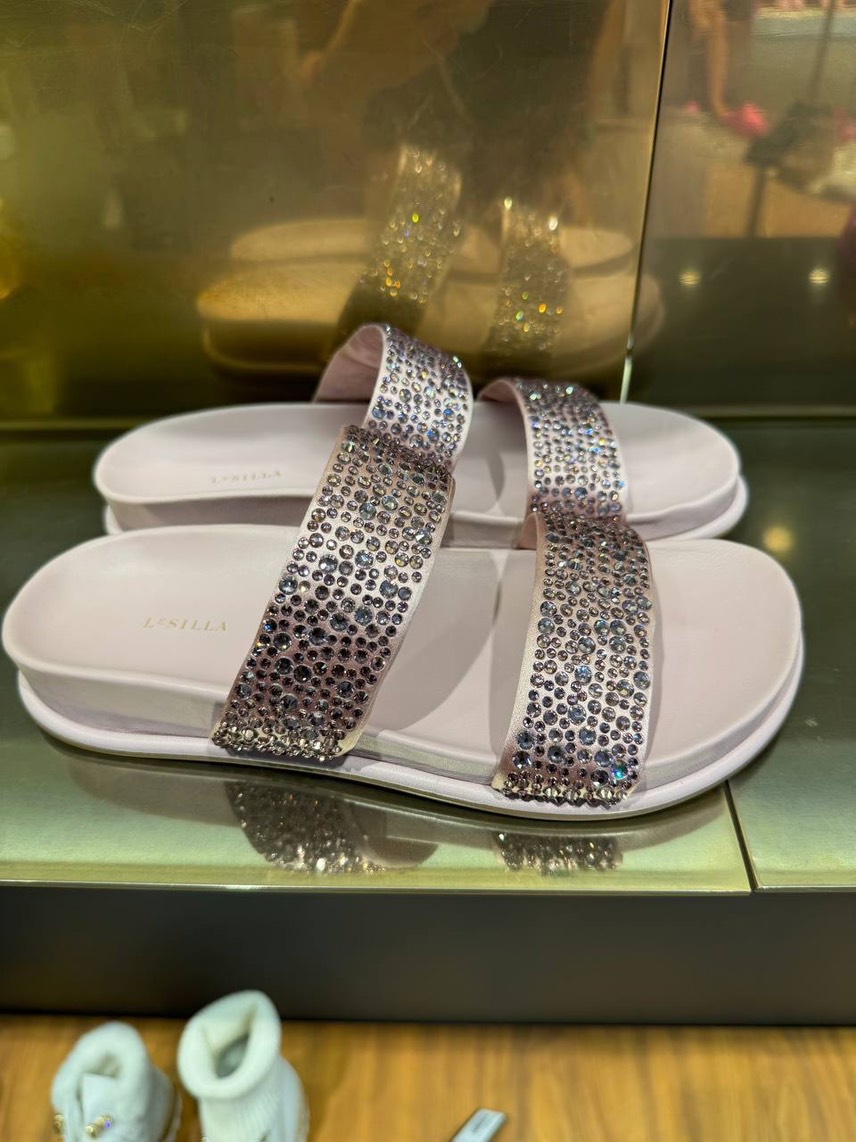 LE SILLA Slides front view - Women's luxury Shoes