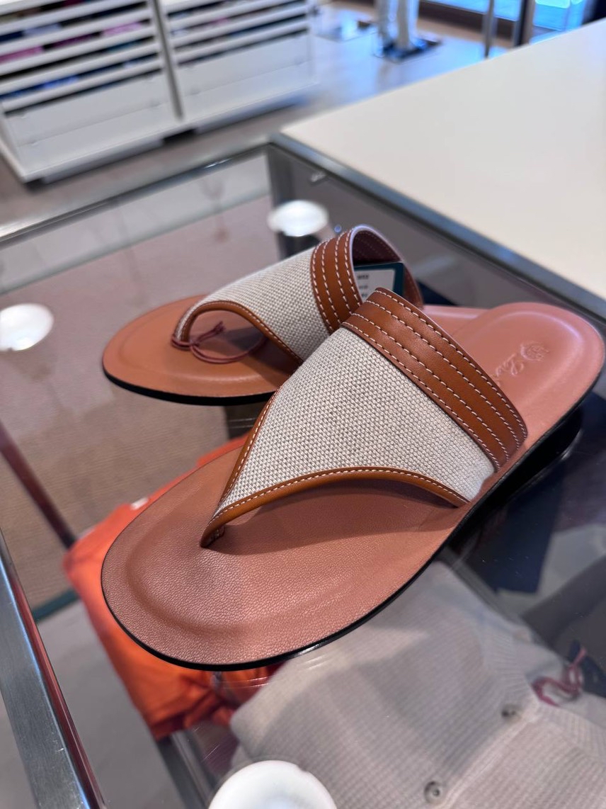 LORO PIANA Slides side view - Women's luxury Shoes