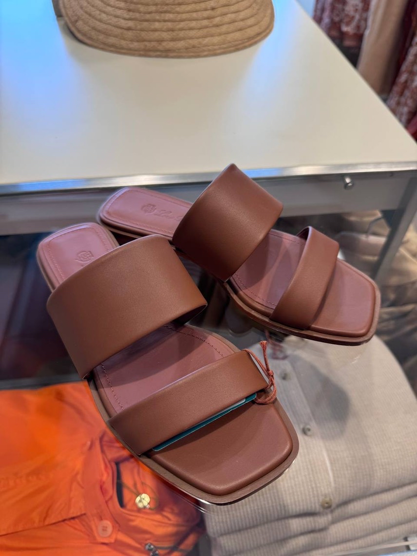LORO PIANA Slides side view - Women's luxury Shoes