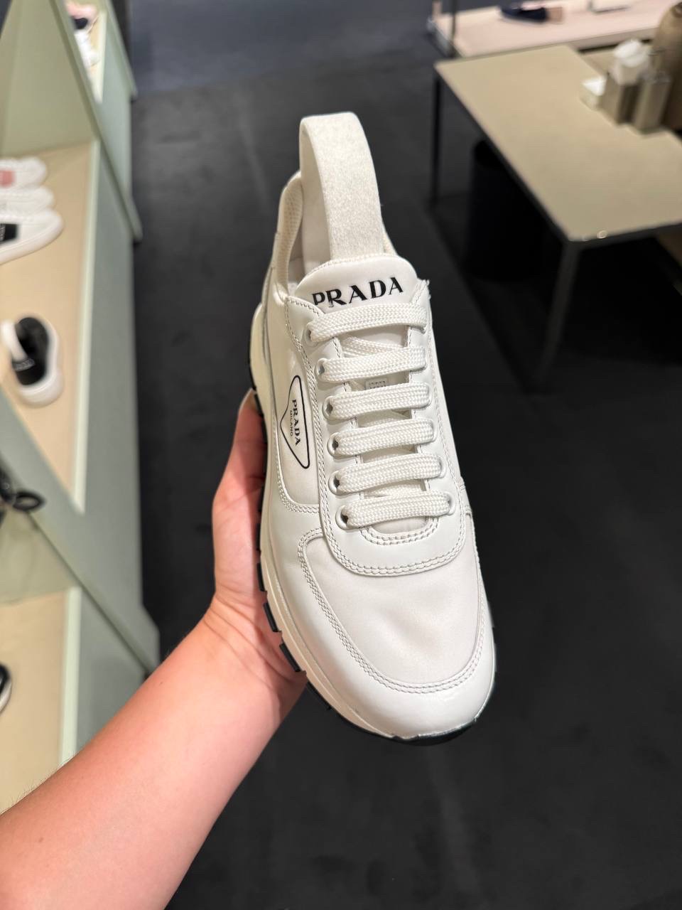 PRADA Sneakers side view - Women's luxury Shoes