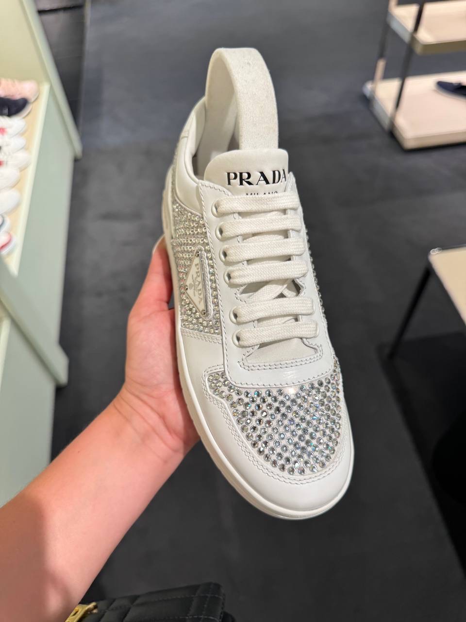 PRADA Sneakers side view - Women's luxury Shoes