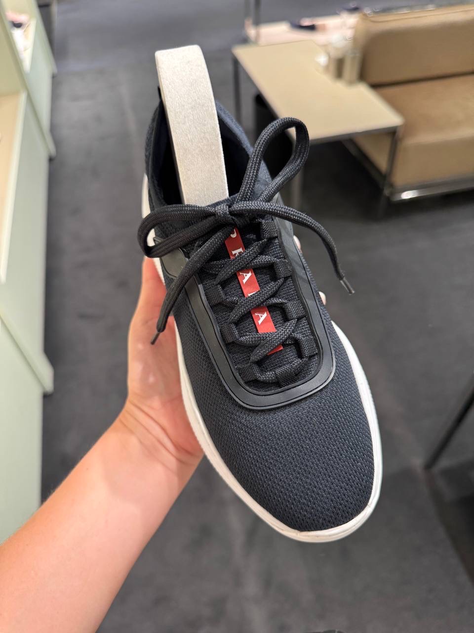 PRADA Sneakers side view - Women's luxury Shoes