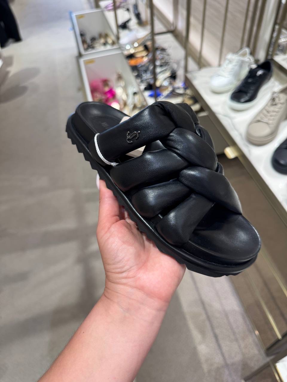 JIMMY CHOO Slides front view - Women's luxury Shoes