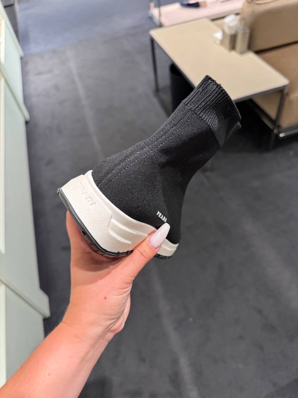 PRADA Sneakers side view - Women's luxury Shoes