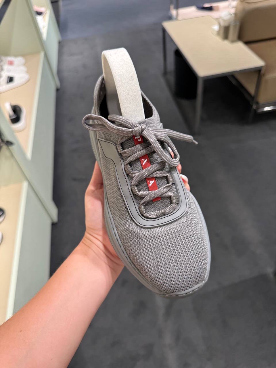 PRADA Sneakers side view - Women's luxury Shoes