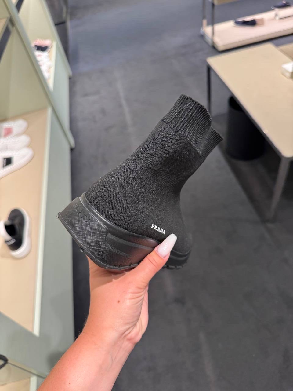 PRADA Sneakers side view - Women's luxury Shoes