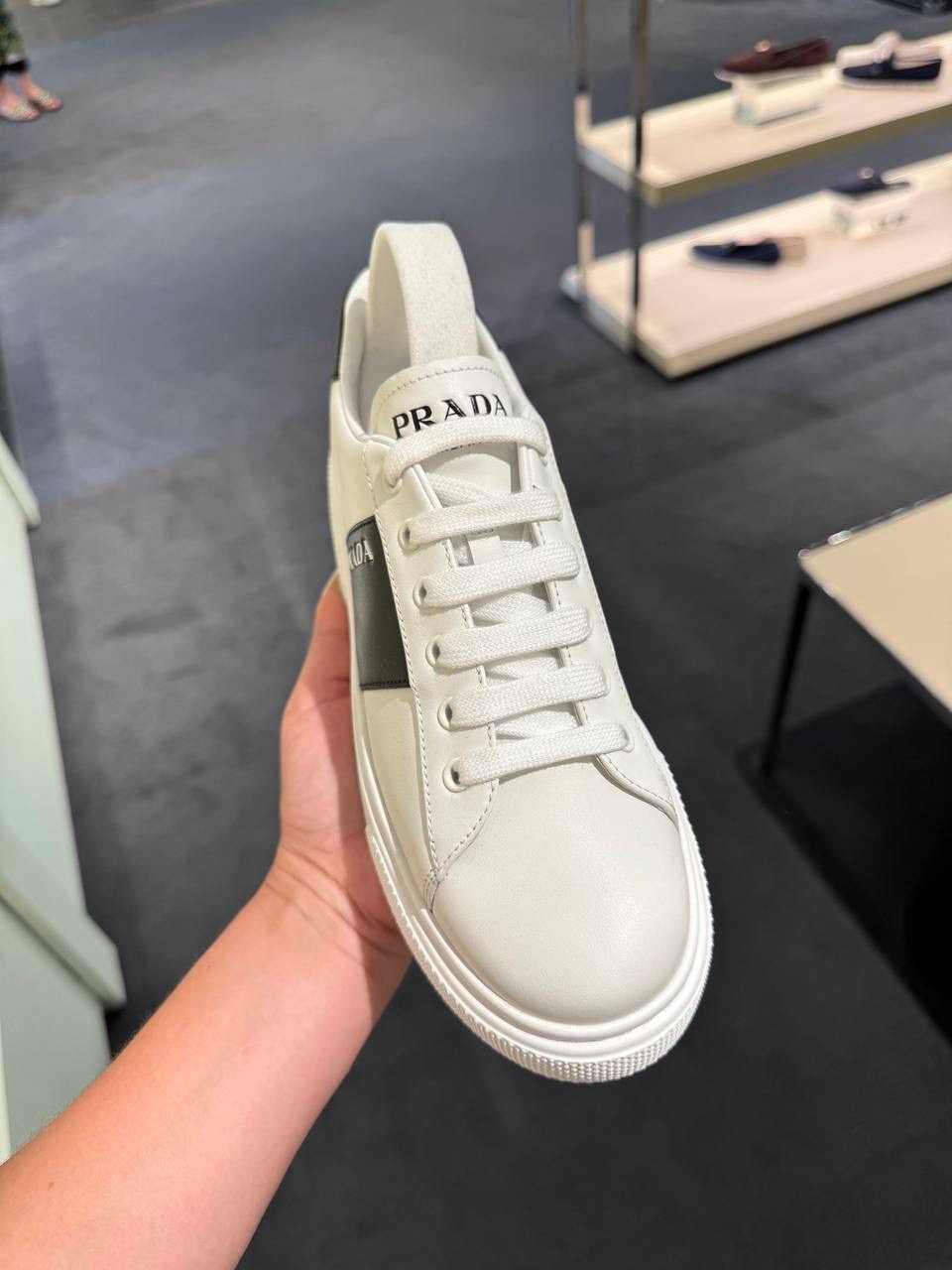 PRADA Sneakers side view - Women's luxury Shoes