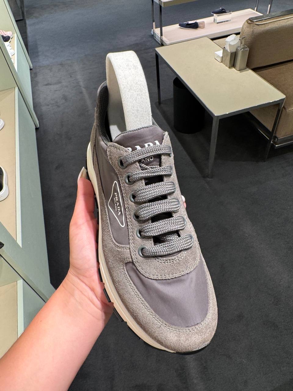PRADA Sneakers side view - Women's luxury Shoes