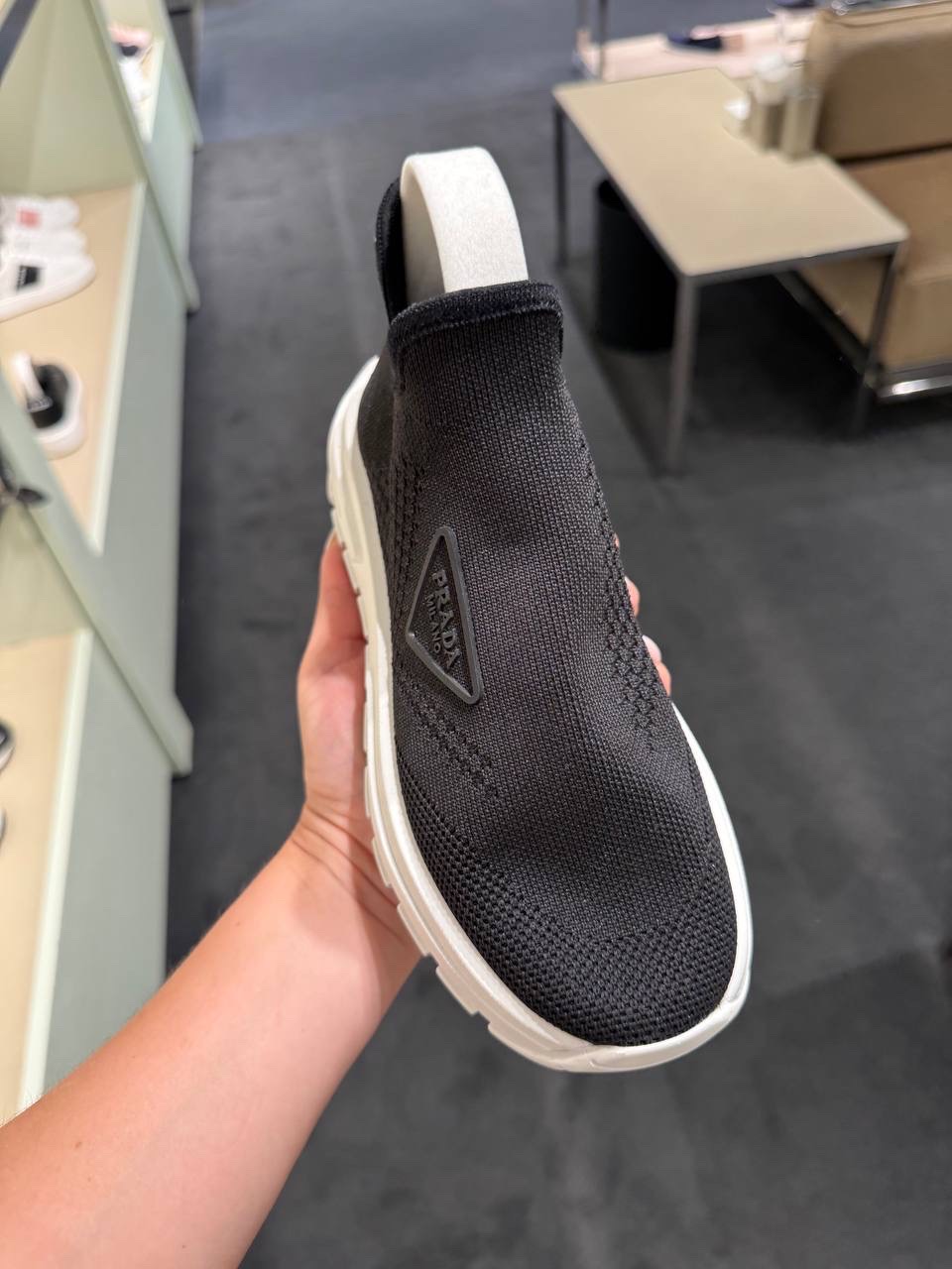 PRADA Sneakers side view - Women's luxury Shoes