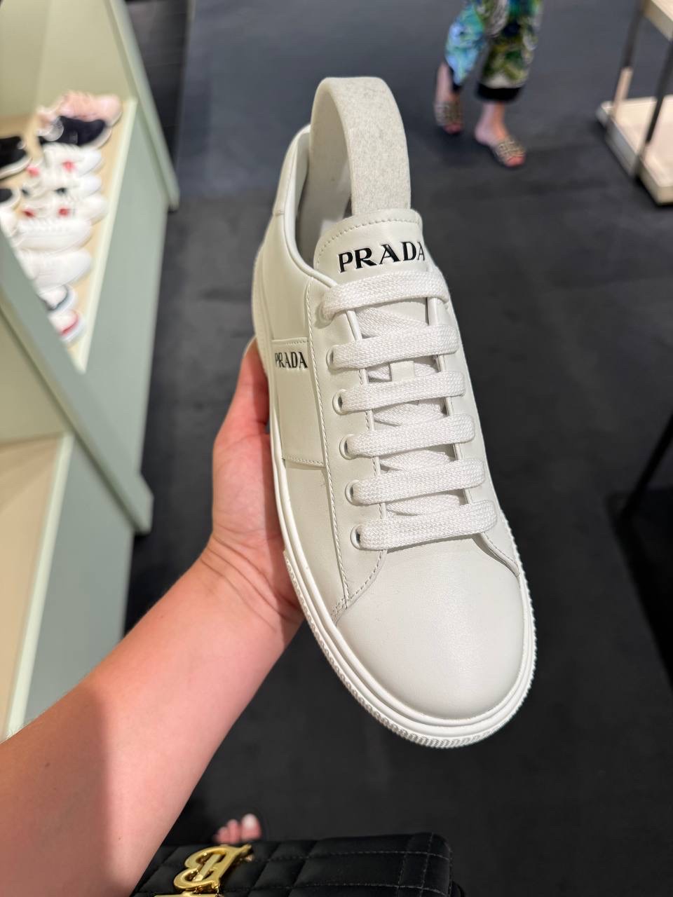 PRADA Sneakers side view - Women's luxury Shoes