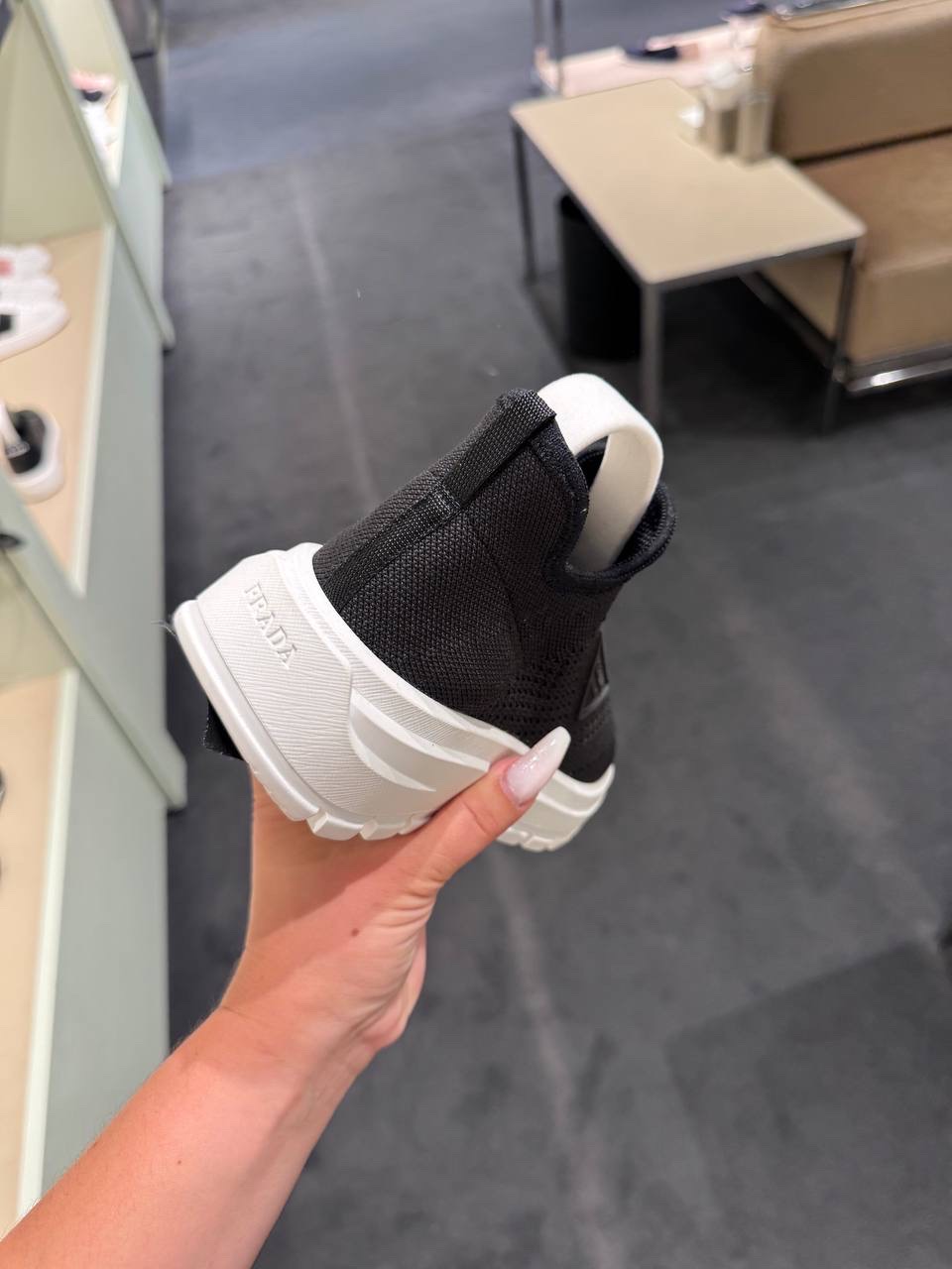PRADA Sneakers side view - Women's luxury Shoes