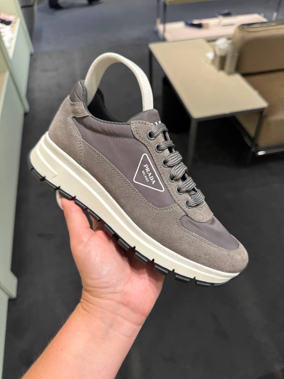 PRADA Sneakers side view - Women's luxury Shoes