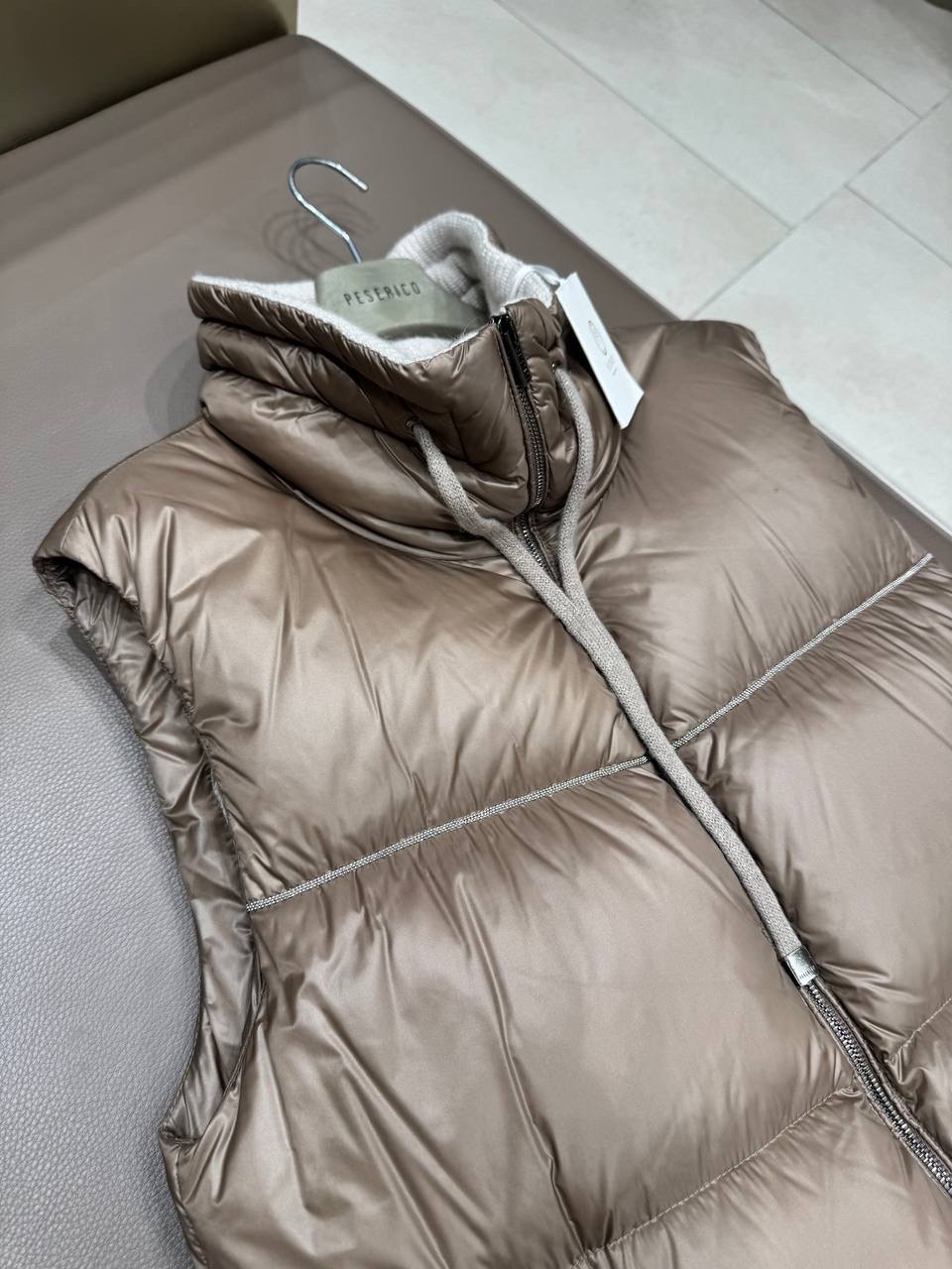 PESERICO Down jacket side view - Women's luxury Clothes