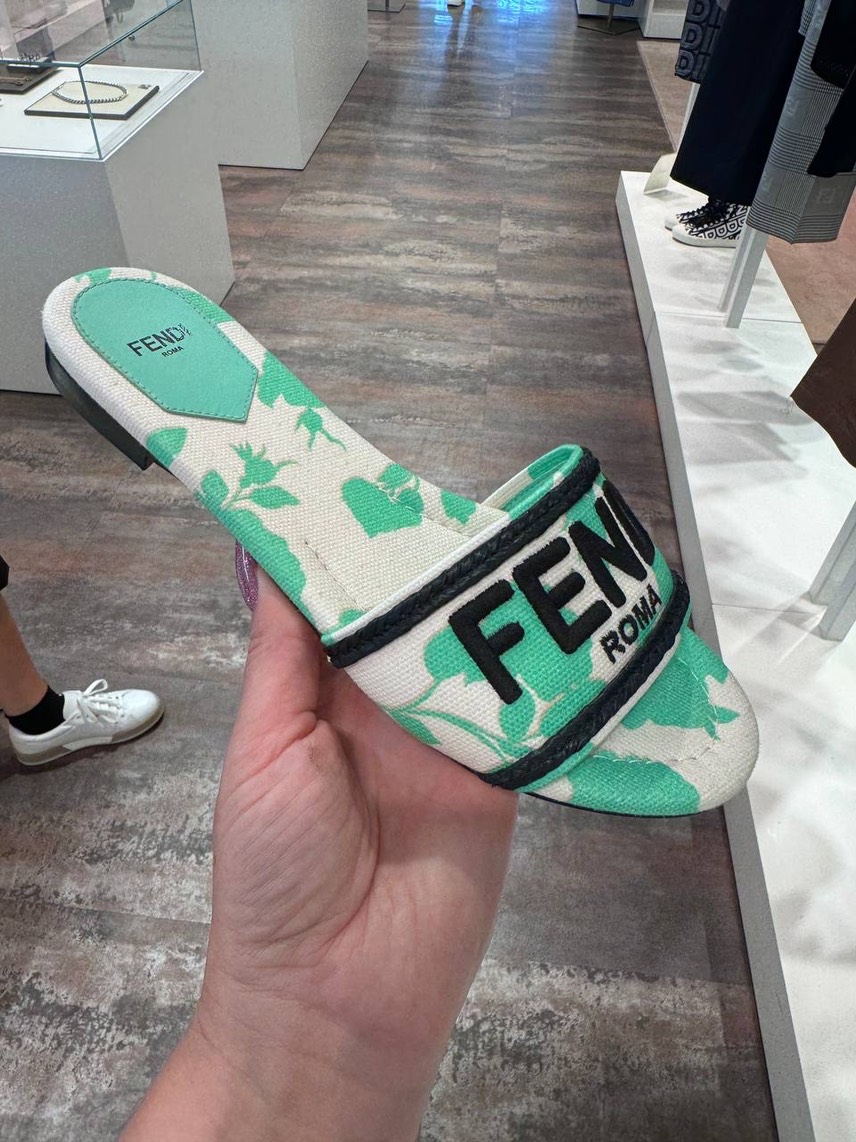 FENDI Slides side view - Women's luxury Shoes