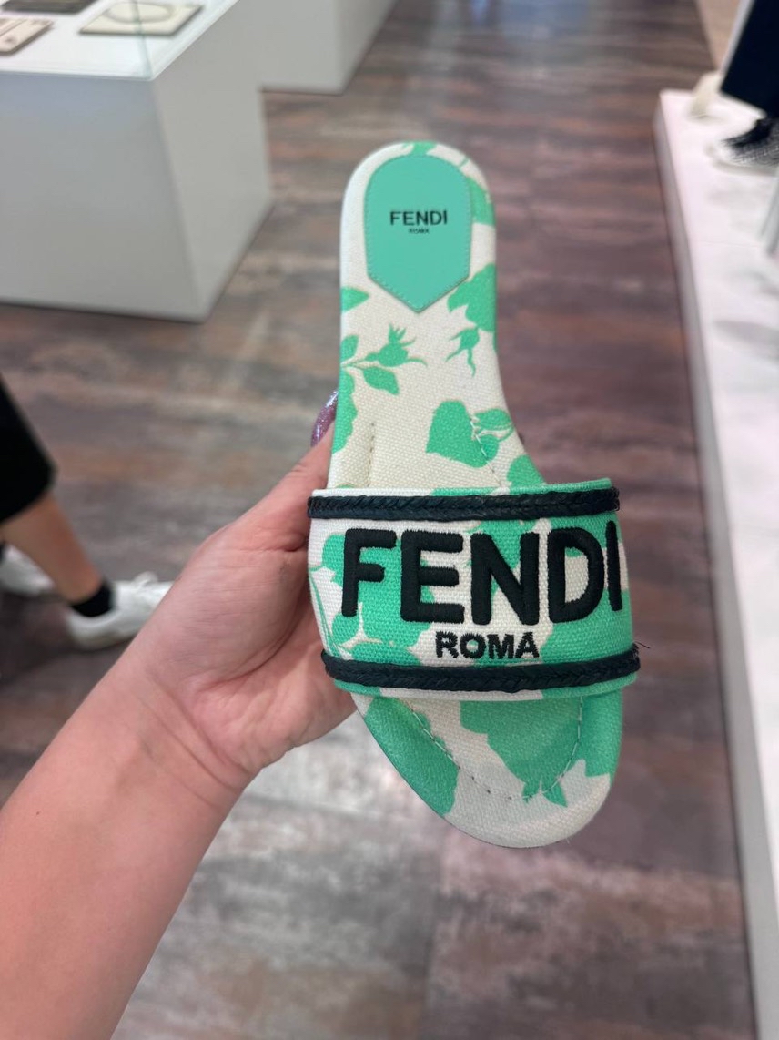 FENDI Slides side view - Women's luxury Shoes