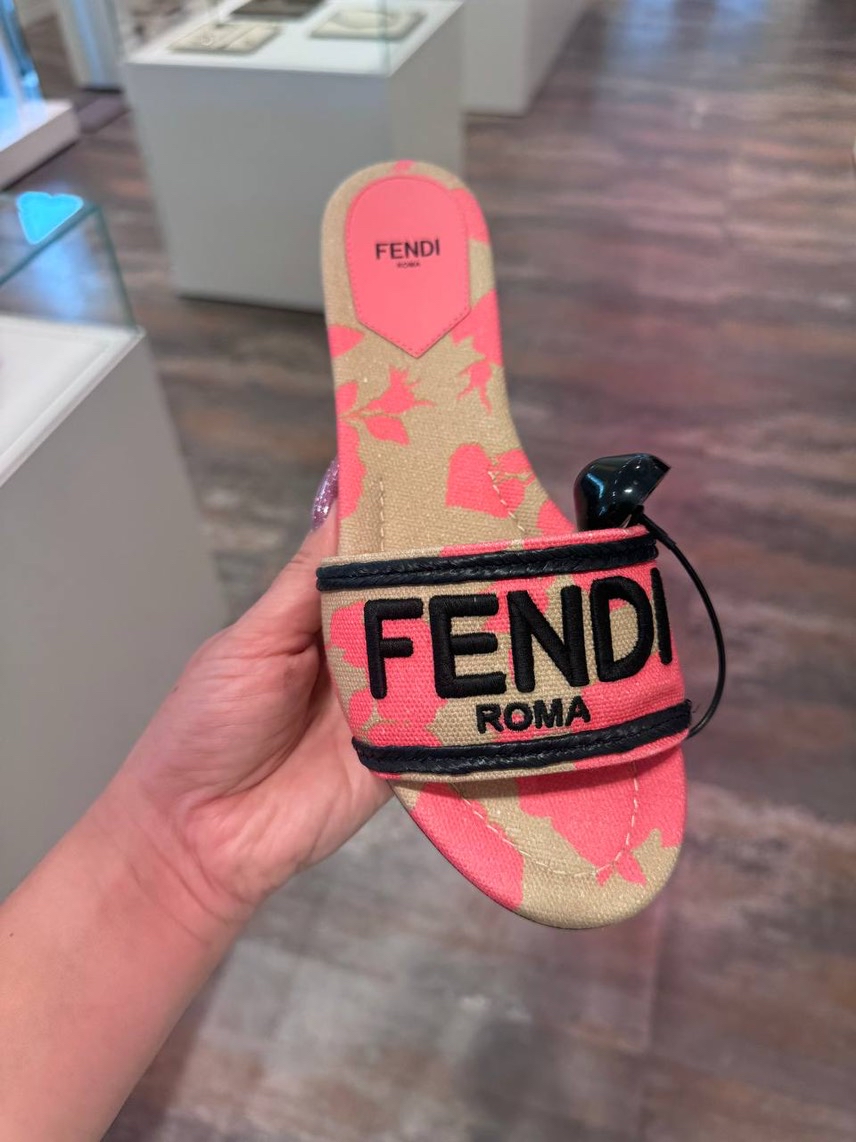 FENDI Slides side view - Women's luxury Shoes