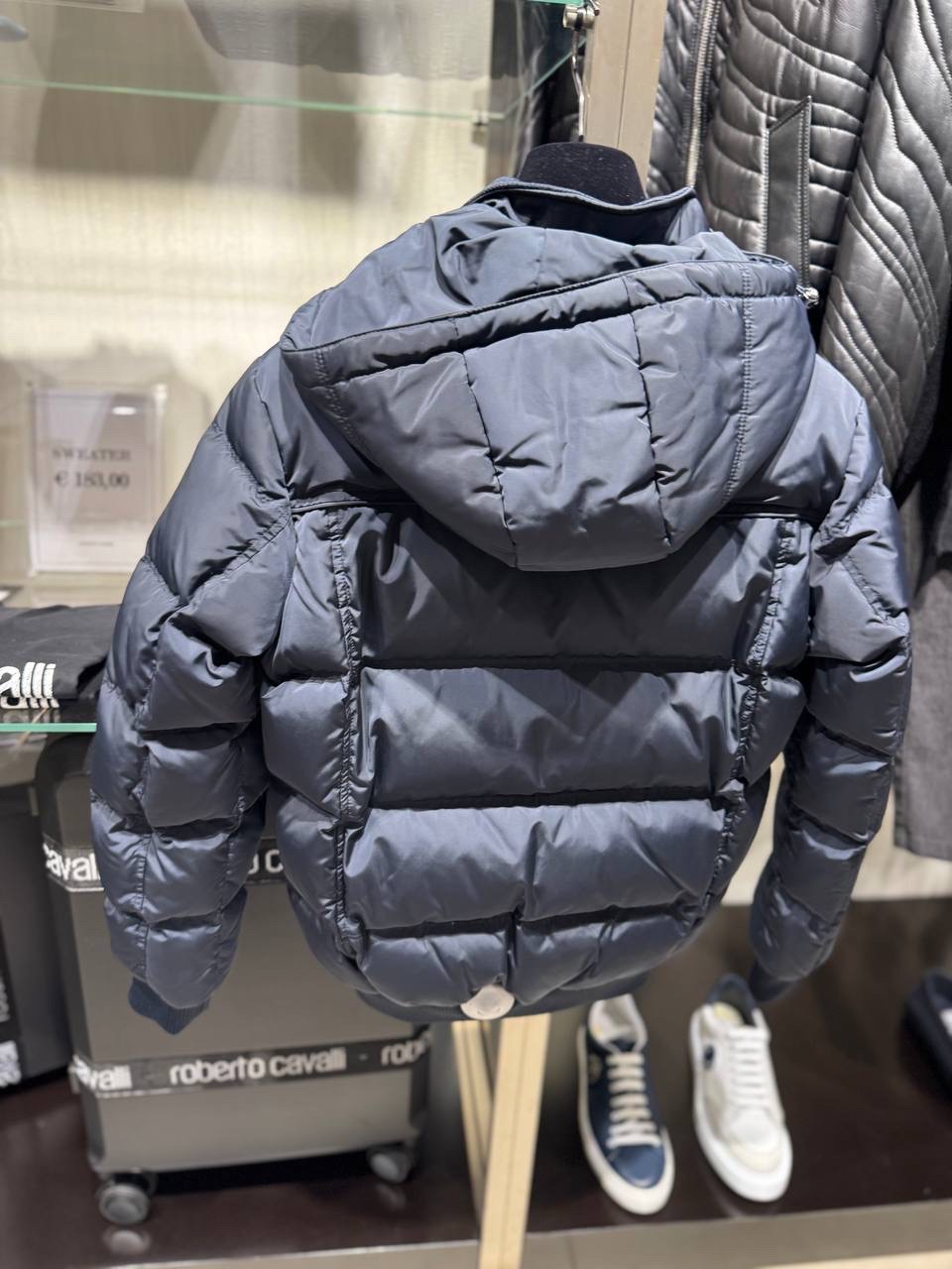 ROBERTO CAVALLI Down jacket side view - Men's luxury Clothes