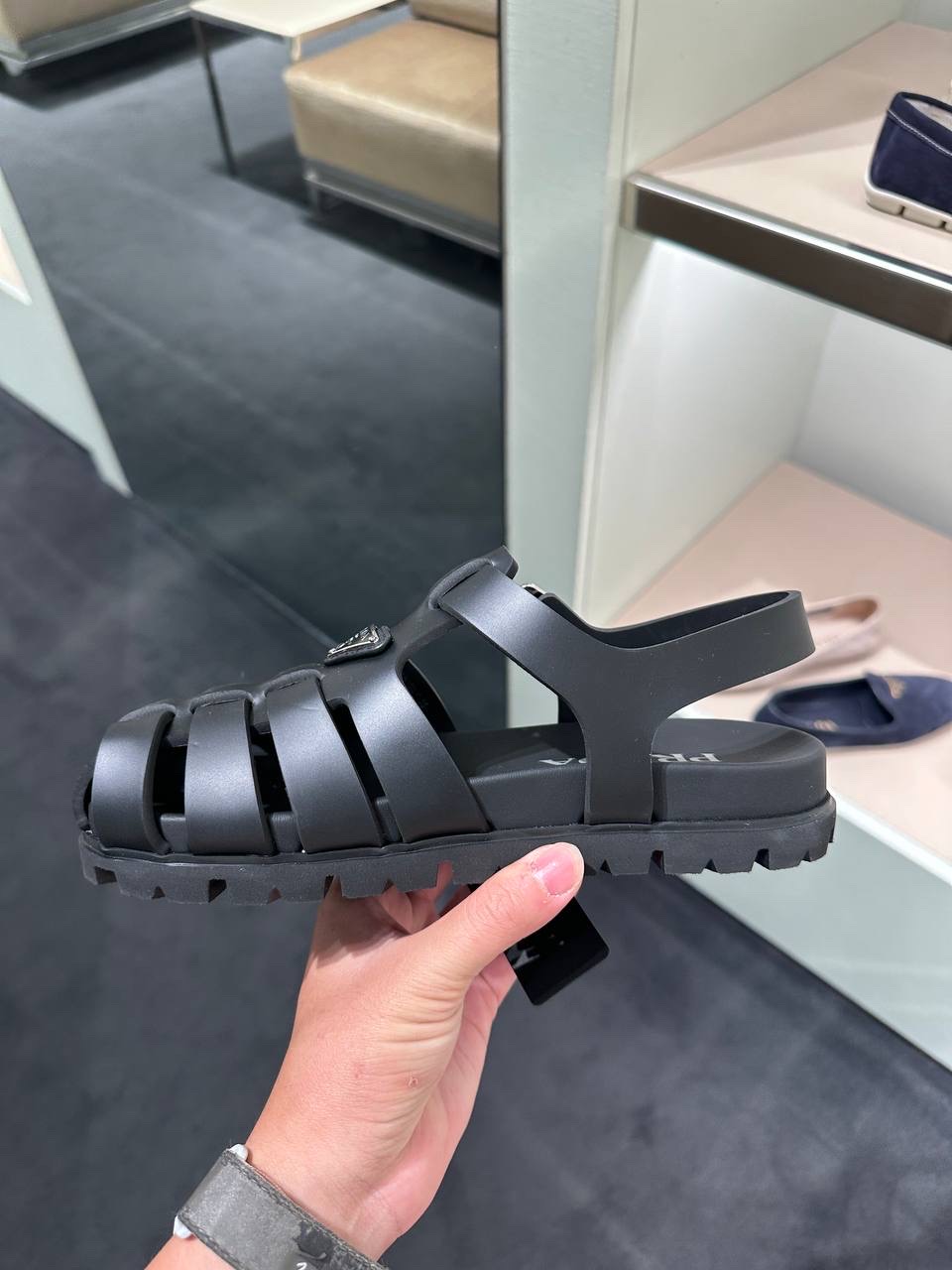 PRADA Sandals side view - Women's luxury Shoes