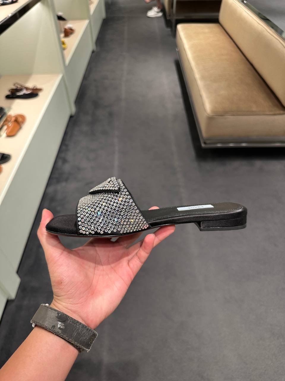 PRADA Slides side view - Women's luxury Shoes