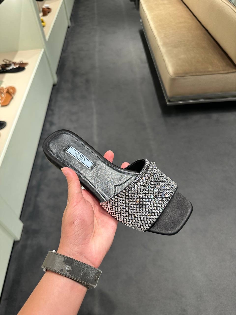 PRADA Slides side view - Women's luxury Shoes