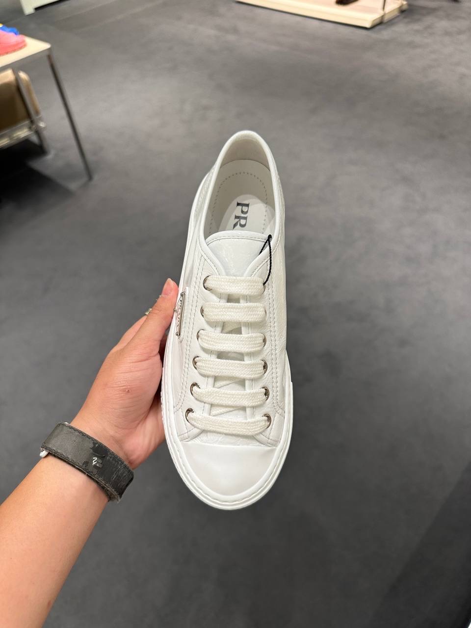 PRADA Sneakers side view - Women's luxury Shoes