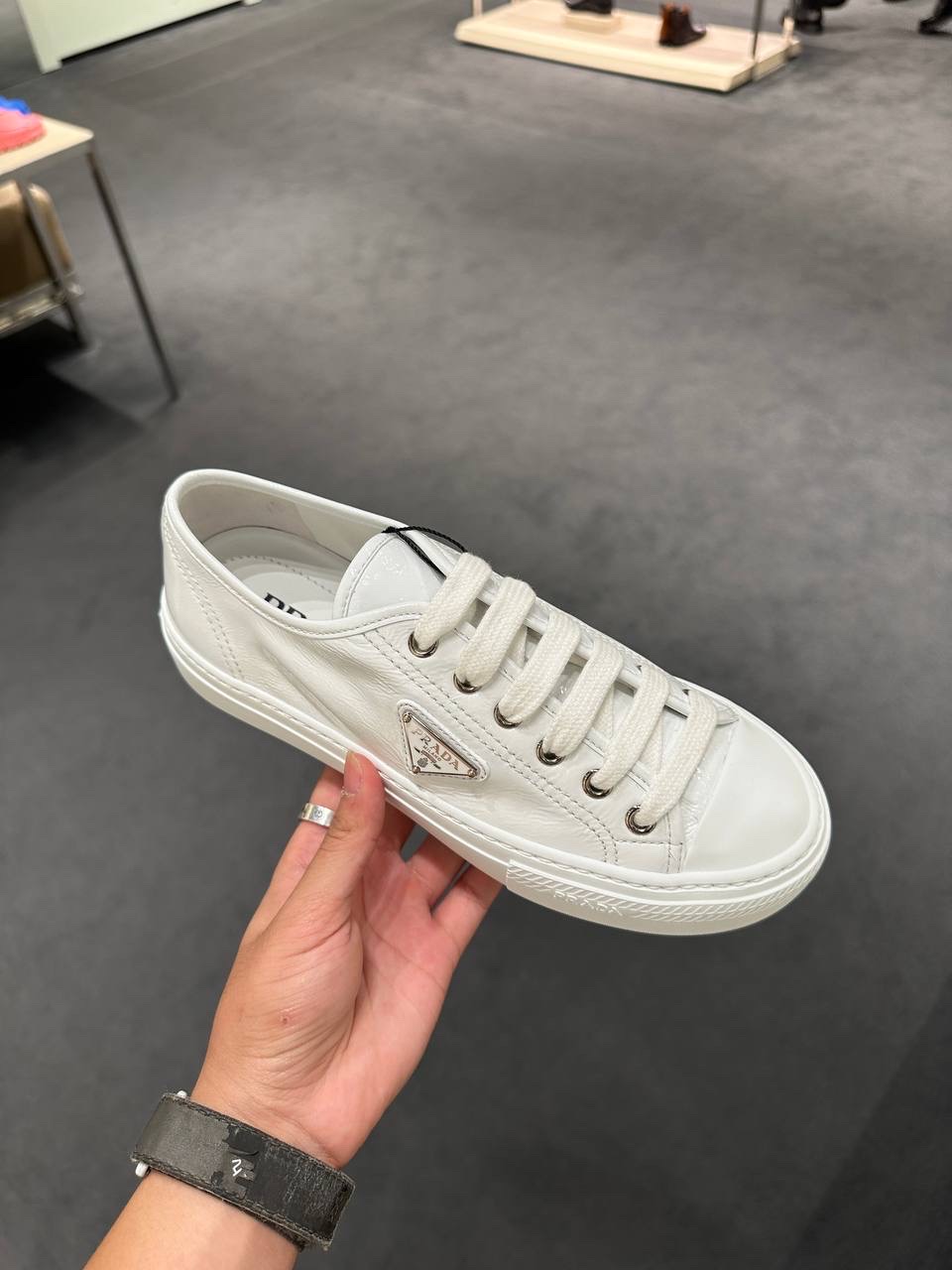 PRADA Sneakers side view - Women's luxury Shoes