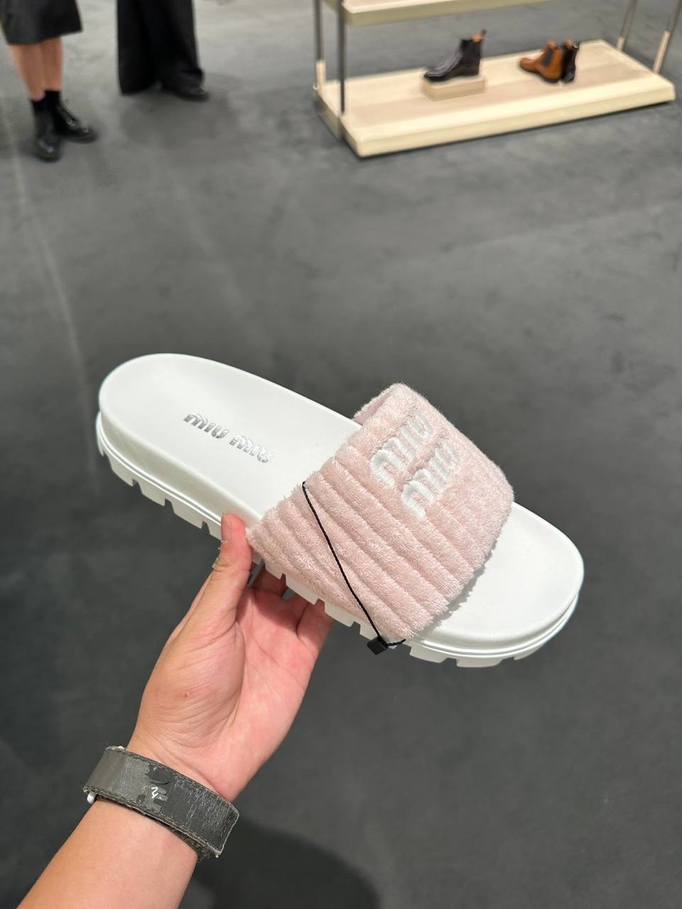 MIU MIU Slides side view - Women's luxury Shoes