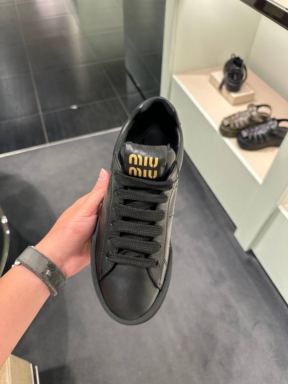 MIU MIU Sneakers side view - Women's luxury Shoes