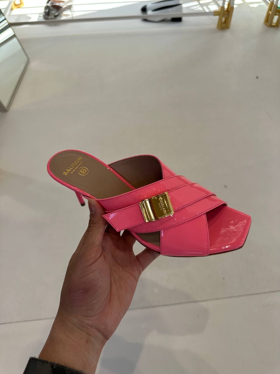 BALMAIN Sandals side view - Women's luxury Shoes